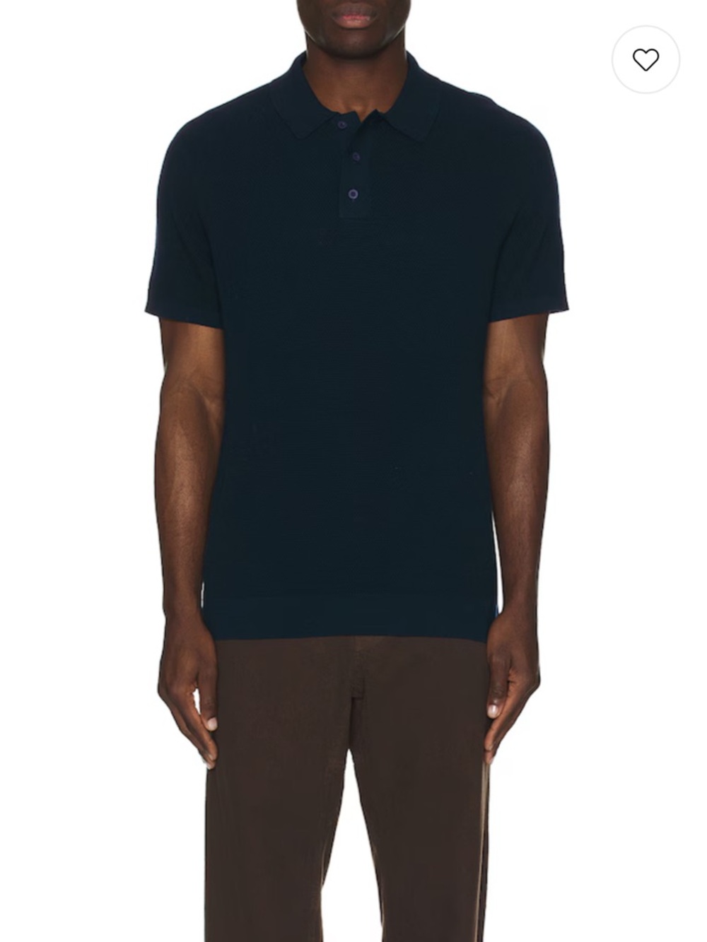 NWT Onia Cotton Textured Knit Polo Shirt Men’s XXL Deep Navy Classic Preppy